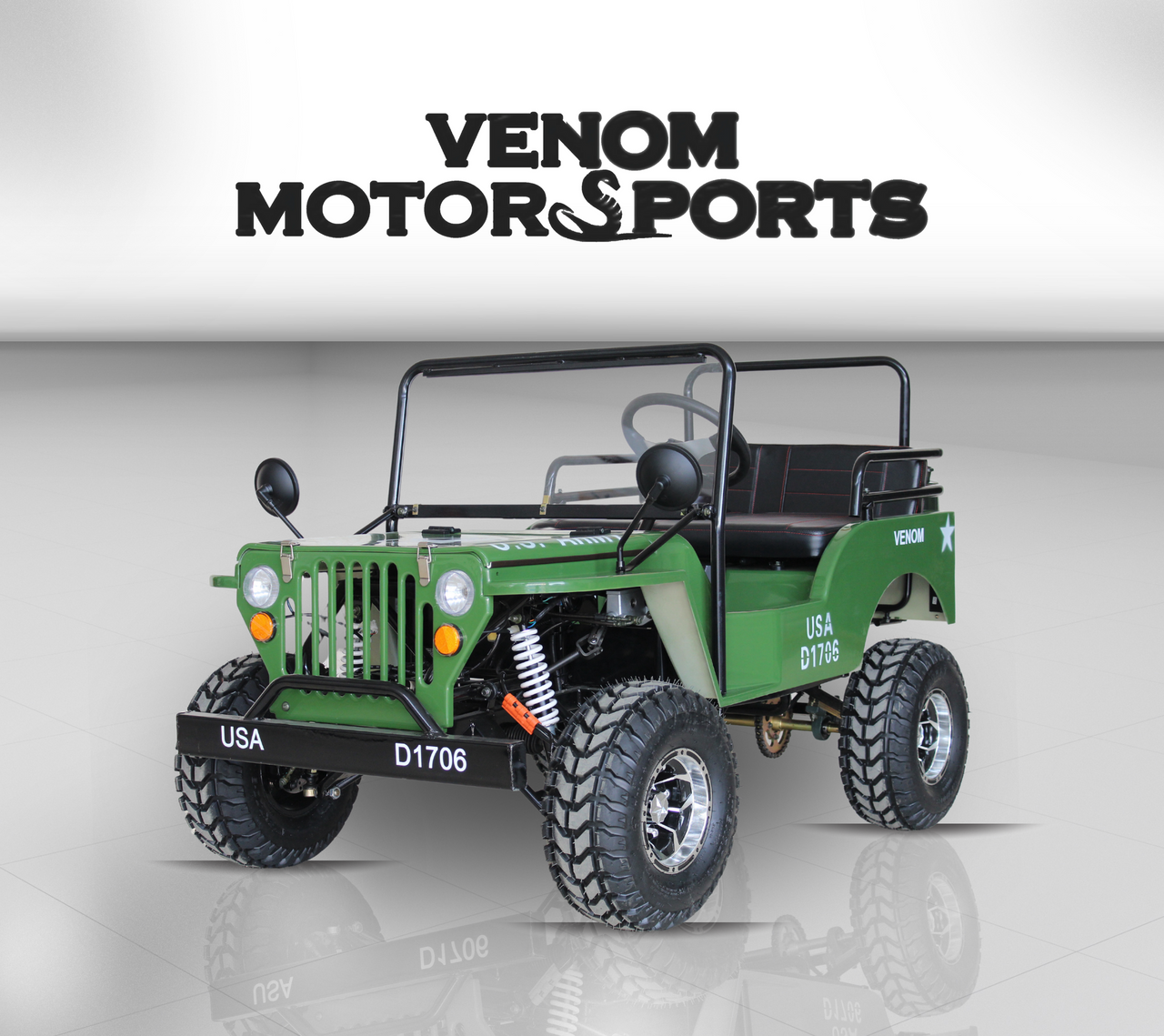 Venom Mini Jeep | 125cc | 3-Speed | Willys Edition