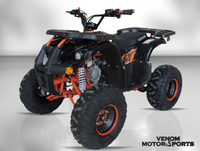 Thumbnail for Venom Grizzly | 125cc ATV | Automatic Transmission + Reverse Orange Black