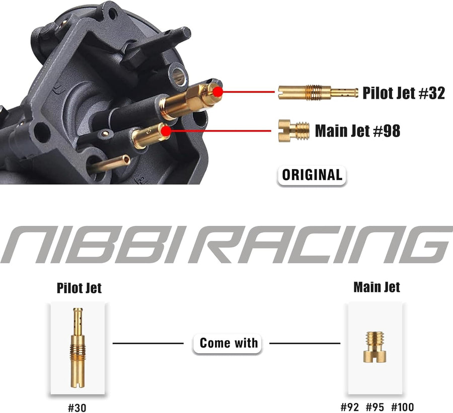 NIBBI Racing Carburetor + NIBBI Air Filter | 110cc-125cc