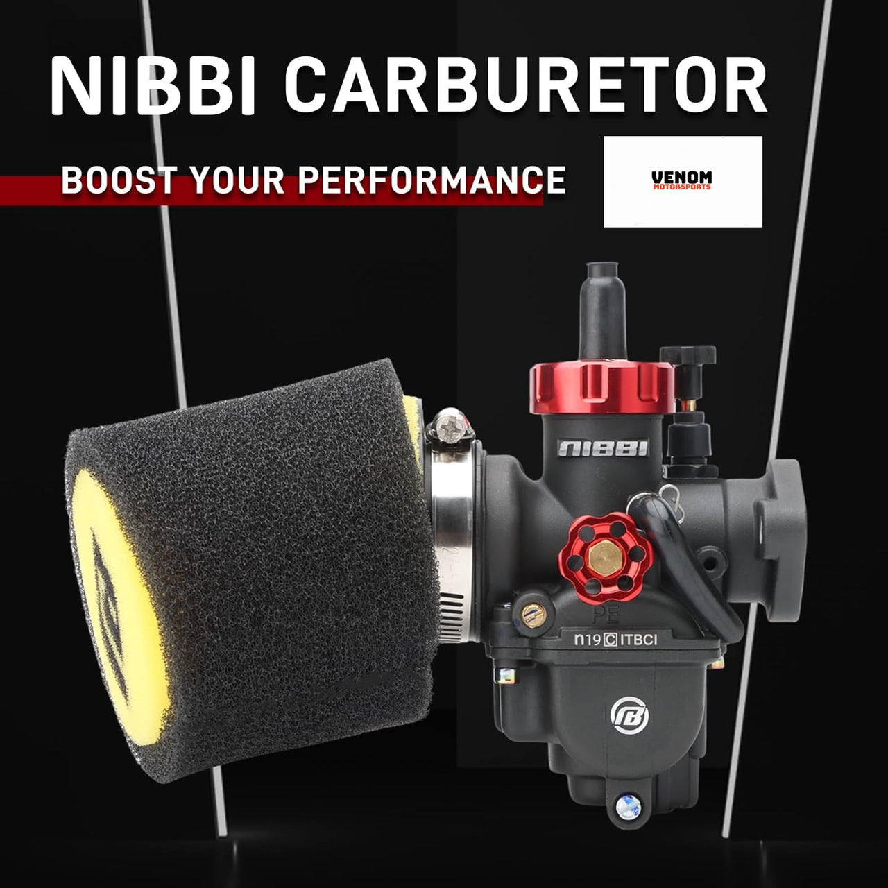 NIBBI Racing Carburetor + NIBBI Air Filter | 110cc-125cc