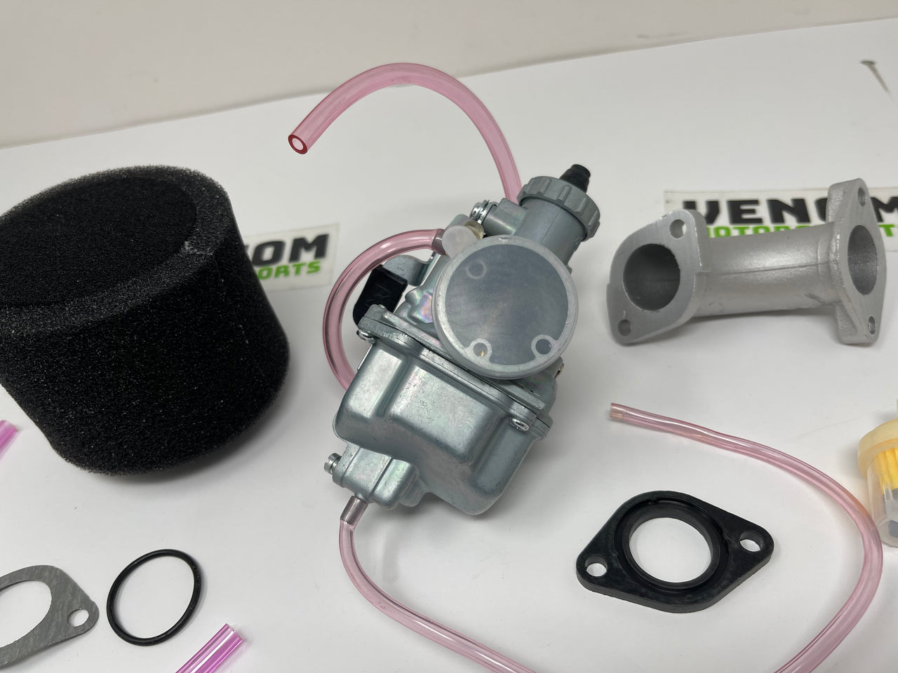 VM22 Racing Carburetor + Intake + Racing Air Filter | Venom 110cc-125cc