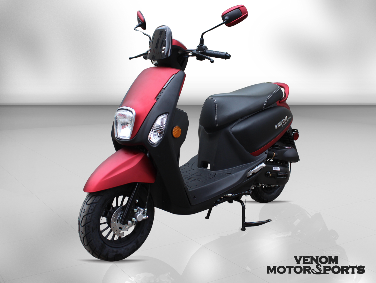 Venom Roma | 50cc Moped Scooter | Street Legal Matte Red