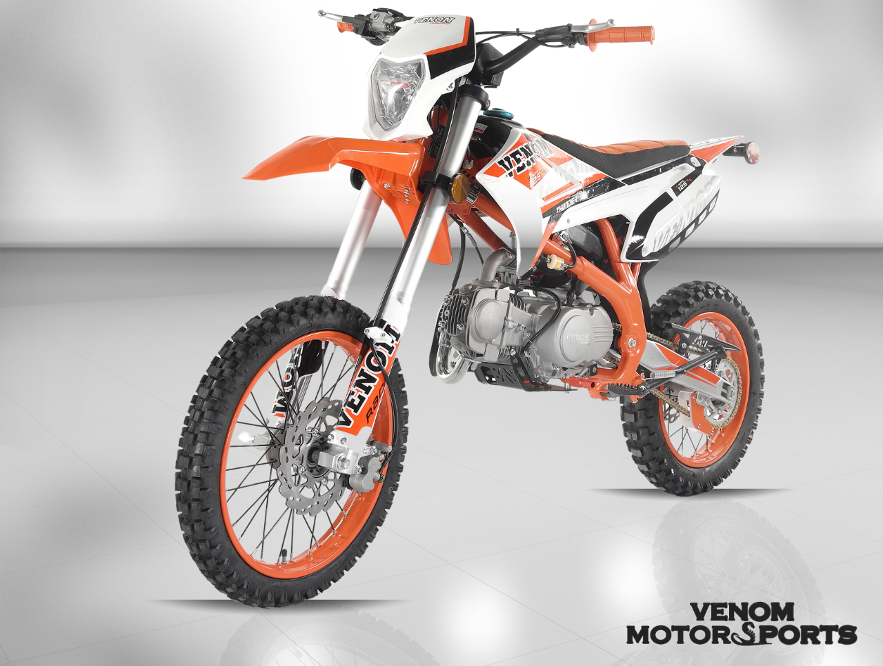 Venom Thunder | 125cc Dirt Bike | 4 Speed | Off Road White