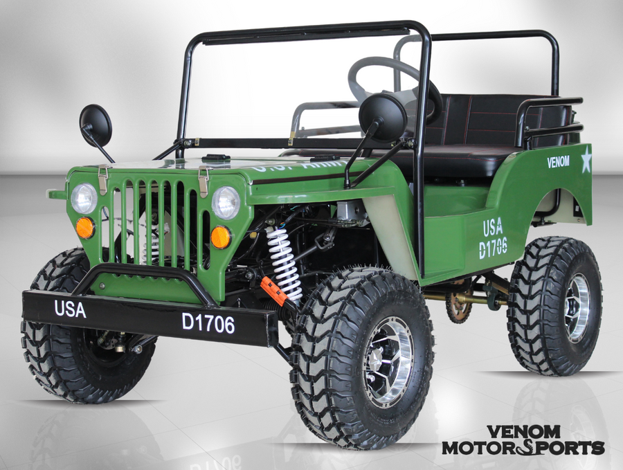 Venom Mini Jeep 125cc Army Green