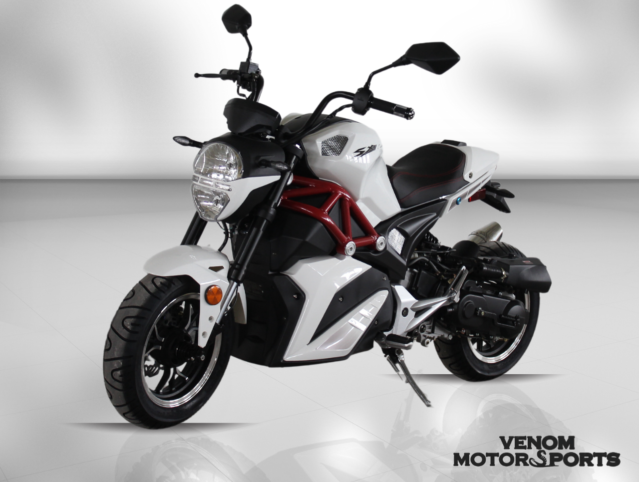 Venom x21 | 150cc Motorcycle | Automatic Transmission | Street Legal White