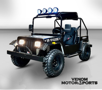Thumbnail for Venom Electric Mini Jeep | 3000W 60V | Full-Size | Safari Edition Matte Black