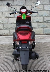 Thumbnail for 50cc Roma Scooter Speedometer Upper Cover -- Red 53207-S9E1-0000