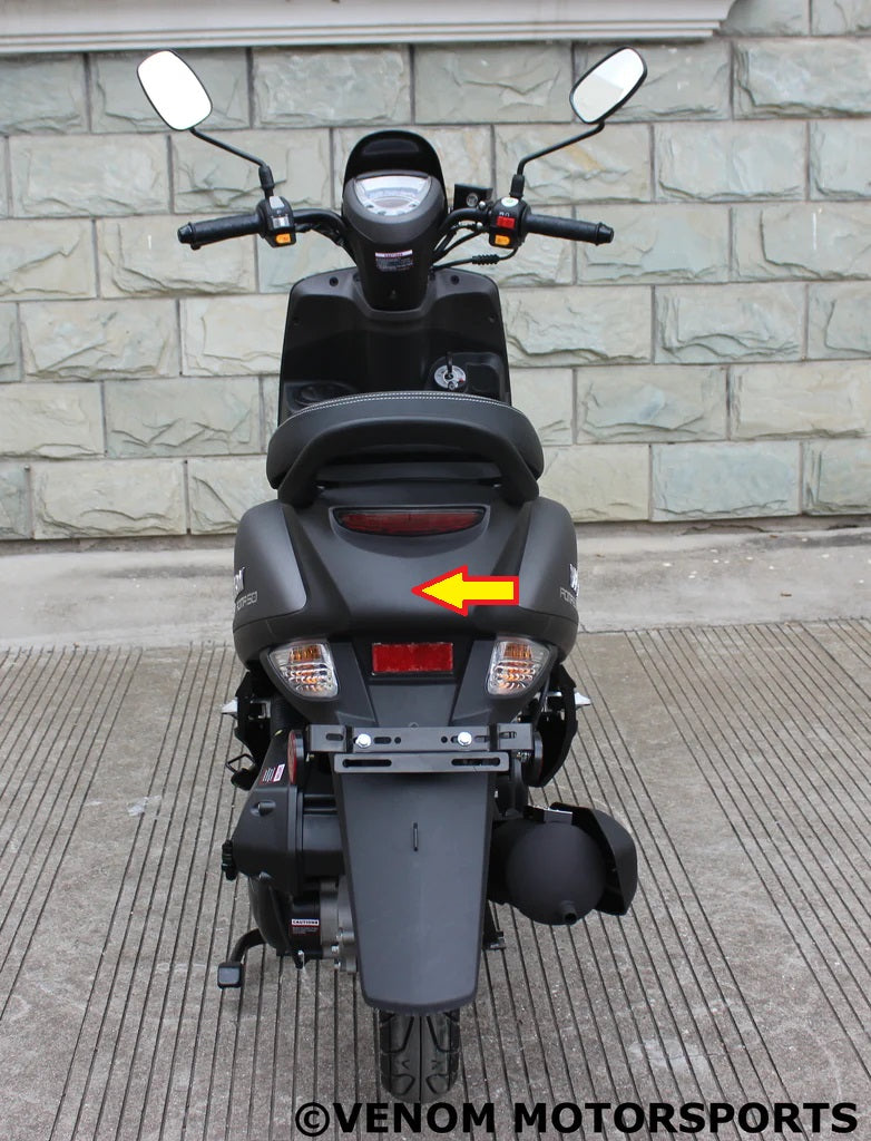 50cc Roma Scooter Rear Center Cover -- 83750-S9E1-0000