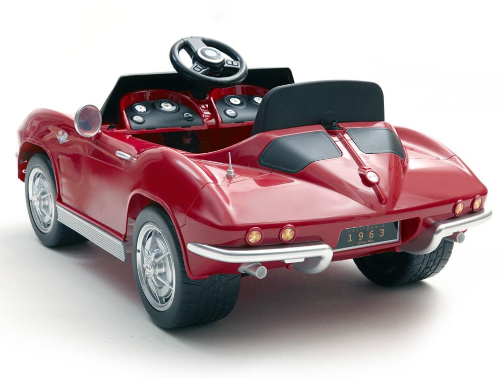 1963 Corvette Stingray 12V Electric Ride-On Toy Car - Red