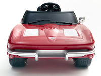 Thumbnail for 1963 Corvette Stingray 12V Electric Ride-On Toy Car - Red