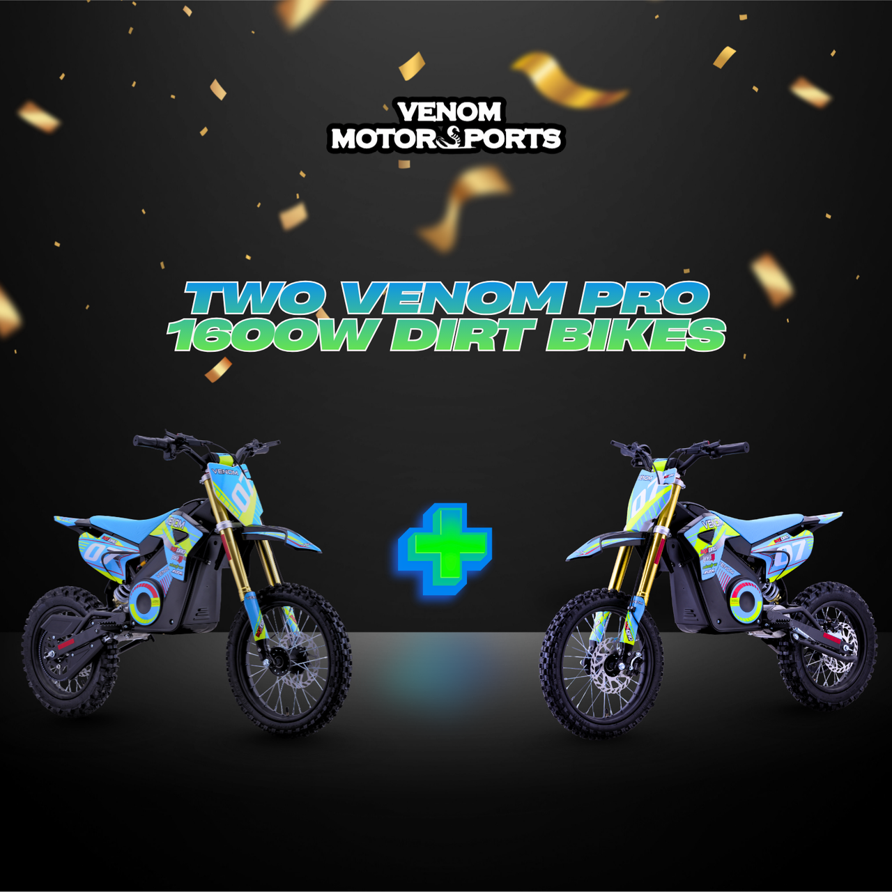 [BLACK FRIDAY BUNDLE DEAL] 2x Venom Pro 1600W Electric Dirt Bike 48V Lithium