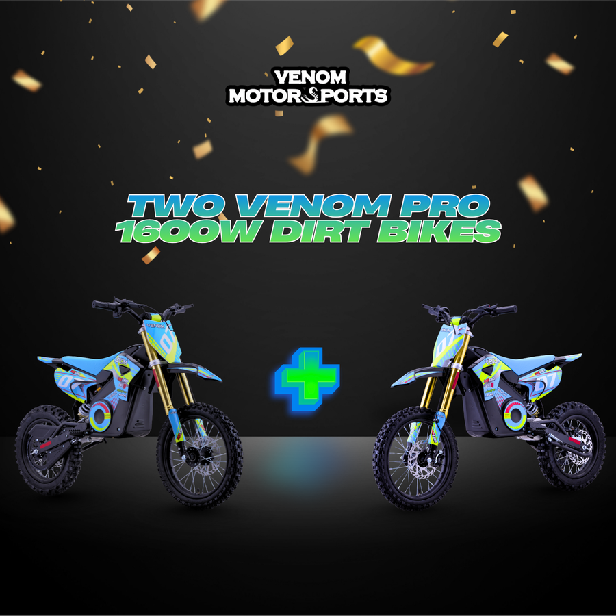 [BLACK FRIDAY BUNDLE DEAL] 2x Venom Pro 1600W Electric Dirt Bike 48V Lithium