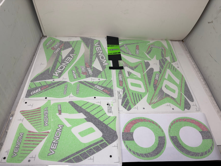 1600w Pro Electric Dirt Bike 48v | Style #2 Decal Kit (Green) (307600010)
