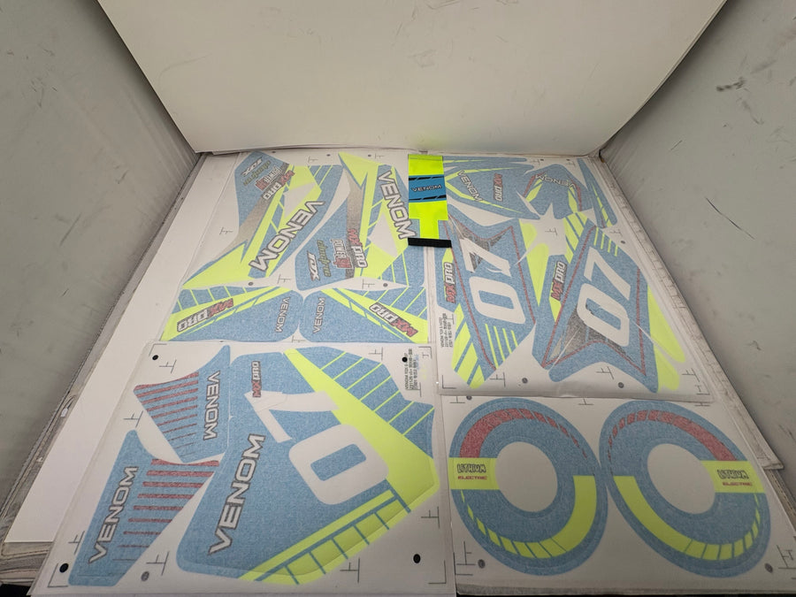 1600w Pro Electric Dirt Bike 48v | Style #2 Decal Kit (BLUE) (307600010)