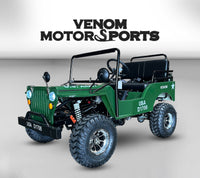 Thumbnail for 125cc Mini Jeep Deluxe | Willys Edition | 3-Speed