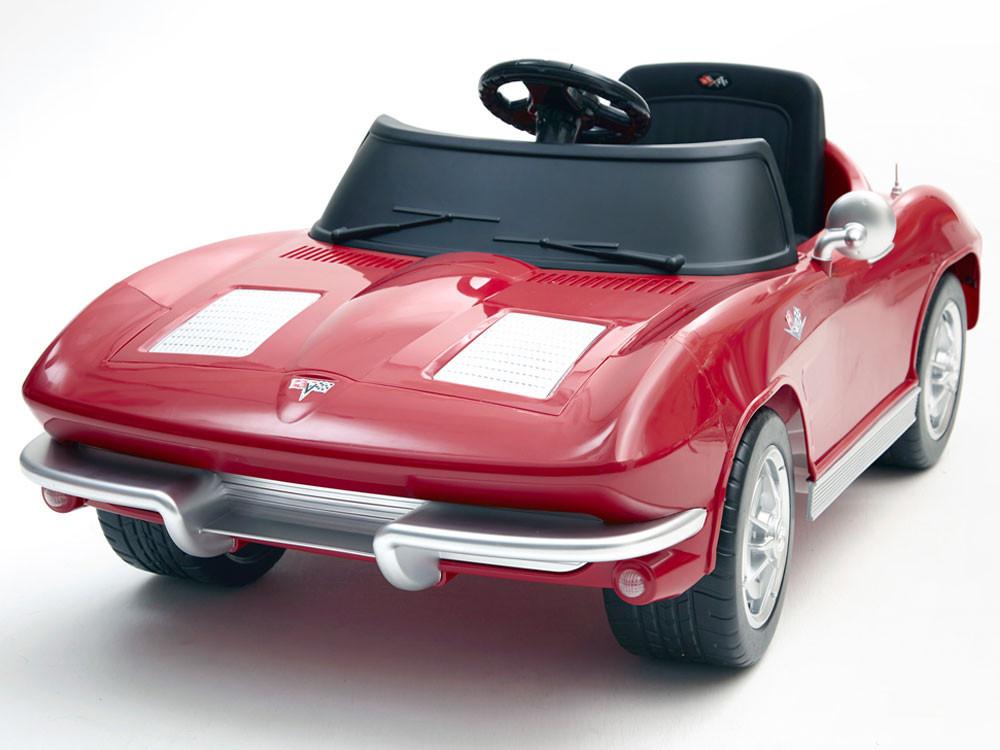 1963 Corvette Stingray 12V Electric Ride-On Toy Car - Red