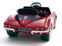 Thumbnail for 1963 Corvette Stingray 12V Electric Ride-On Toy Car - Red
