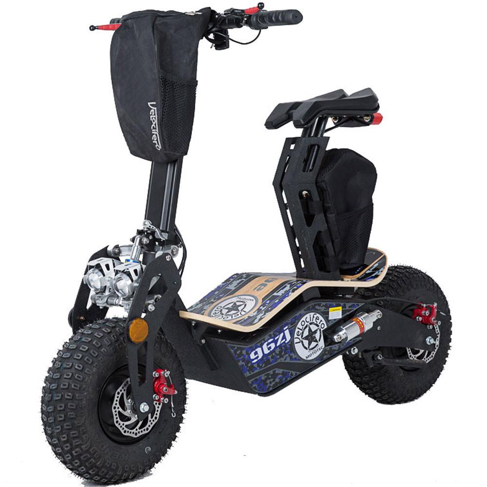 Velocifero 1600 Watts Mad Electric Scooter with Wood Deck - 48 Volts