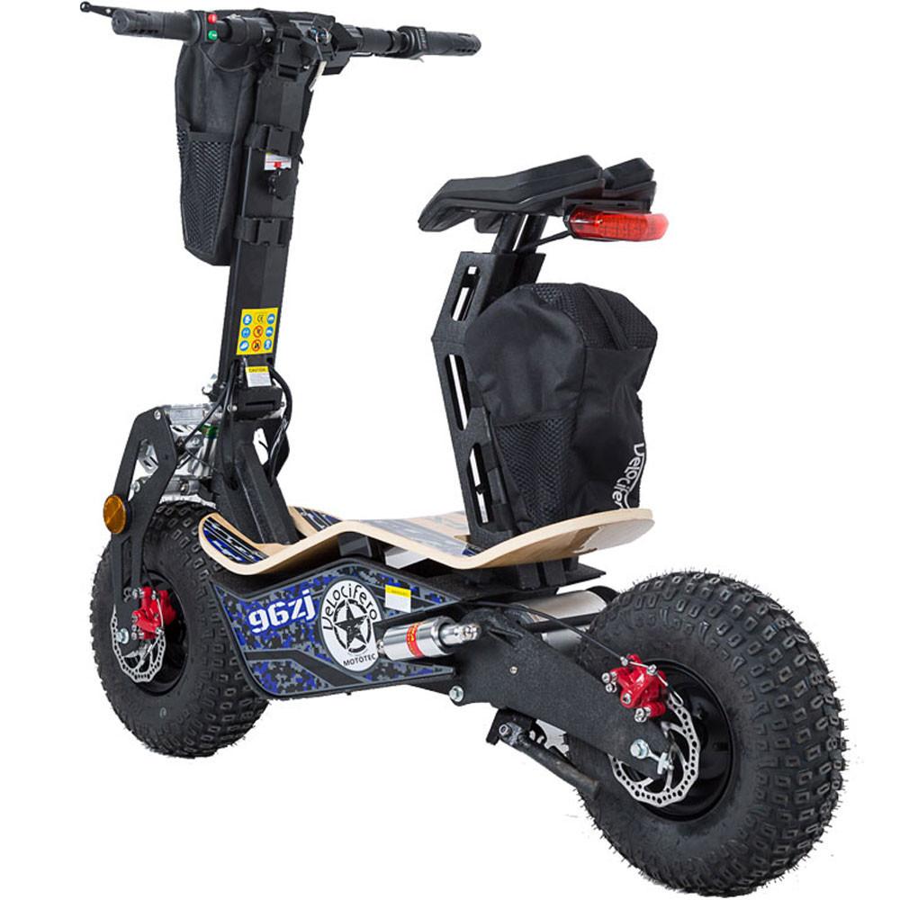 Velocifero 1600 Watts Mad Electric Scooter with Wood Deck - 48 Volts